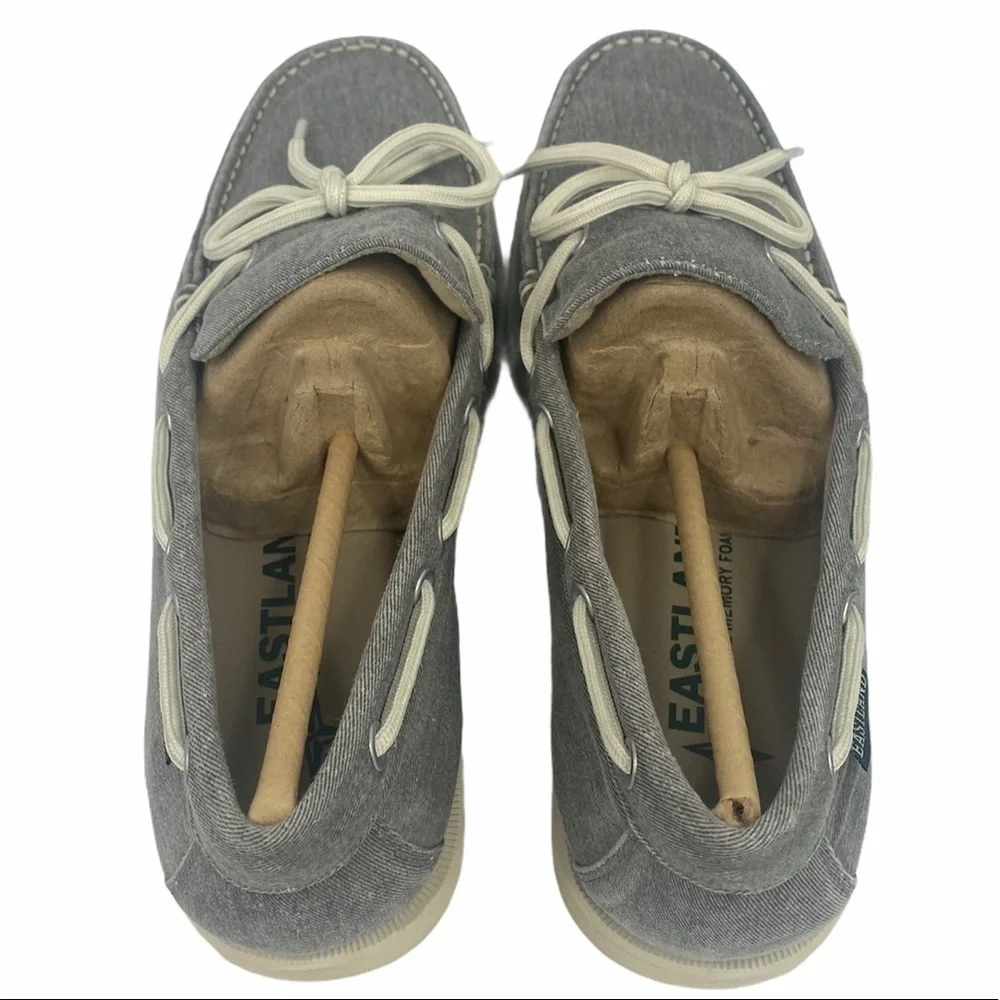 Eastland Grey Yarmouth 1-Eye Canvas Boat Shoes